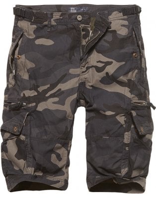 3/4 loose fit cargo shorts herr - camo 0