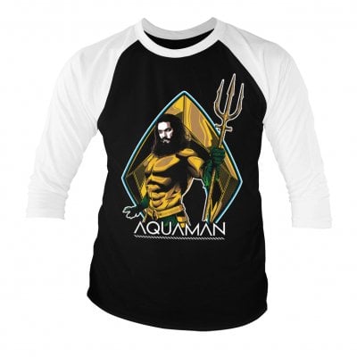 Aquaman Baseball 3/4 Sleeve Tee 1