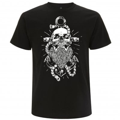 Beard and anchor svart T-shirt