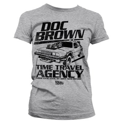 Doc Brown Time Travel Agency Girly Tee 1