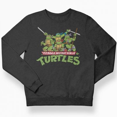 Teeange Mutant Ninja Turtles Distressed Group barn sweatshirt 1