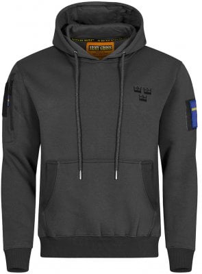 Tre Kronor pullover hoodie - grå
