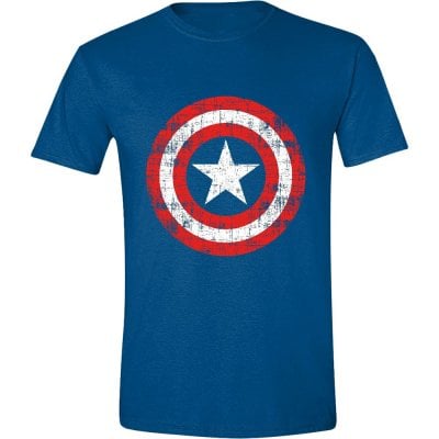 Captain America Cracked Shield Men T-Shirt