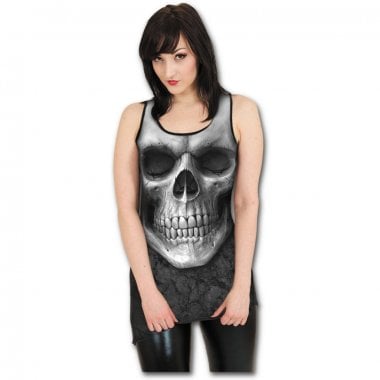Solemn skull lace top, modell