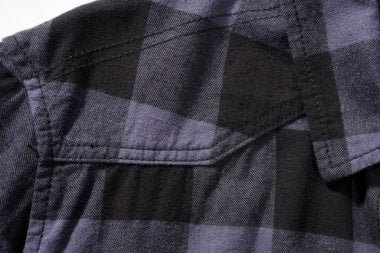 Kortärmad flanellskjorta grå/svart 6