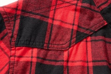 Kortärmad flanellskjorta röd/svart 6