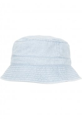 Ljusblå bucket hat i jeanstyg 2