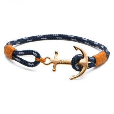 Marinblå/orange armband Tom Hope 0