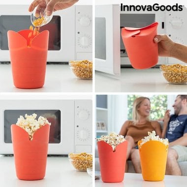 Hopvikbara popcornskålar i silikon (2 st) 3