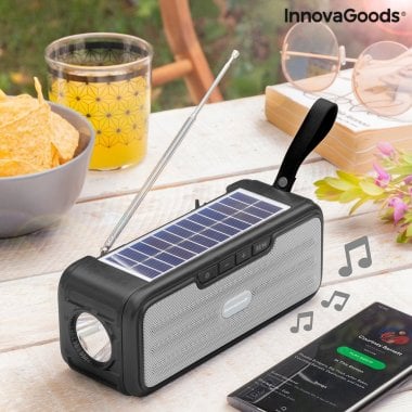 Trådlös högtalare/radio med solcellsladdning 0