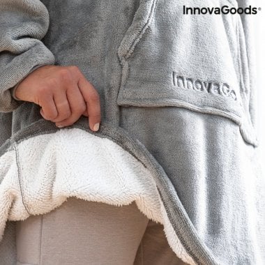 Oversize sweatshirt-filt med fleece 2