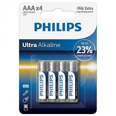 Alkaliska Batterier Philips LR03 AAA LR03 (4 pcs) 0