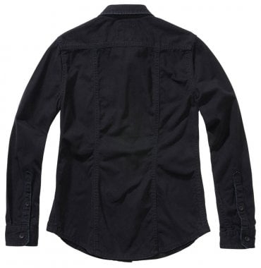 Långärmad vintage skjorta svart - Dam 1