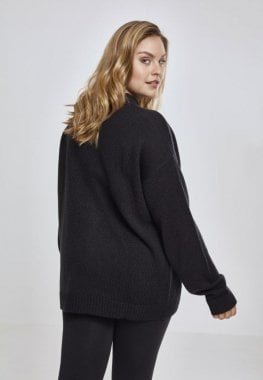 Ladies Oversize Turtleneck Sweater svart