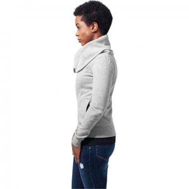 Ladies asymetric zip jacket grå 2