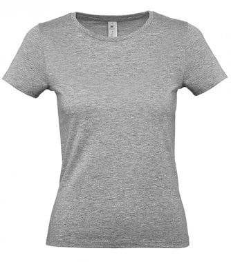 Basic T-shirt ljusgrå dam E150