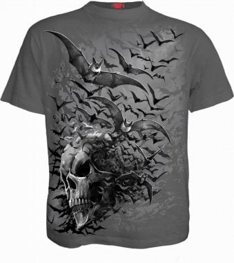 Bat skull t-shirt herr fram