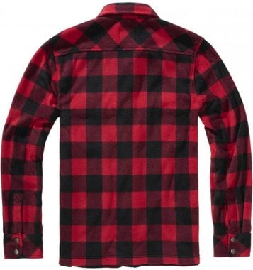 Lumber skjortjacka i fleece - röd/svart 1