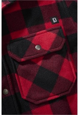 Lumber skjortjacka i fleece - röd/svart 2