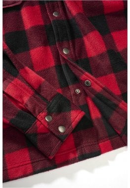 Lumber skjortjacka i fleece - röd/svart 3