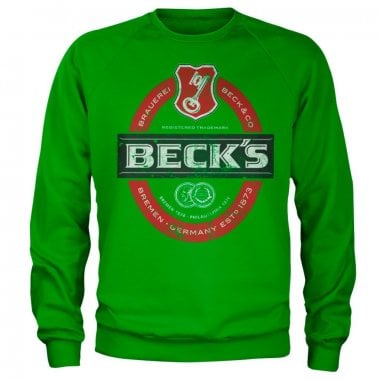Beck's Beer Washed Label Logo Sweatshirt 2