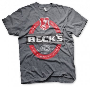 Beck's Beer Washed Label Logo T-Shirt 1