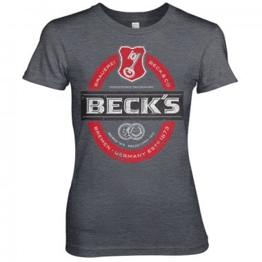 Beck's Beer Washed Label Logo Tjej T-shirt 1