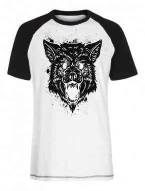 Big bad wolf baseball T-shirt