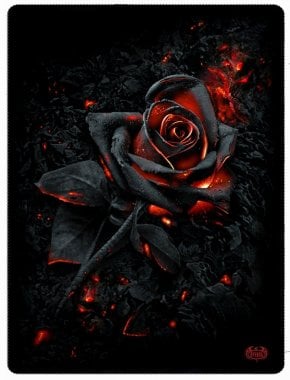 Burnt Rose fleece filt glödhet ros