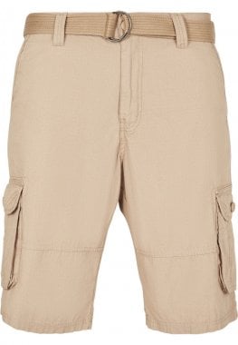 Cargo shorts med bälte och ripstop 10