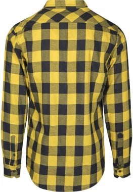 Flanellskjorta svart/gul 111