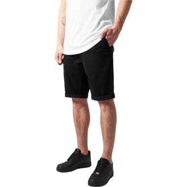 Chino shorts i stretch svart