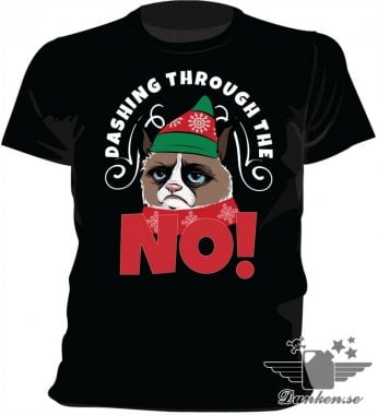 Dashing through the NO! Grumpy Cat T-shirt 1