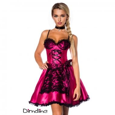 Dirndl klänning rosa/svart