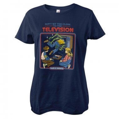 Don't Sit Too Close To The Television Girly Tee 2