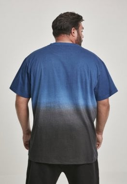 Doppfärgad t-shirt herr plus size blå rygg