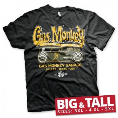 Gas Monkey Garage big and tall T-shirt - green hot rod 0