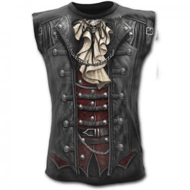 Goth Wrap allover sleeveless t-shirt
