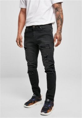 Heavy Destroyed Slim Fit Jeans 1