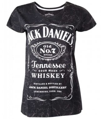 Jack Daniels svart melerad top