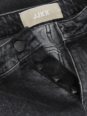 Jeans i stretchig rak passform med knappgylf dam 3