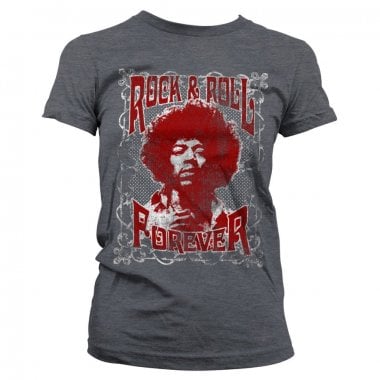 Jimi Hendrix - Rock 'n Roll Forever Tjej T-shirt 1