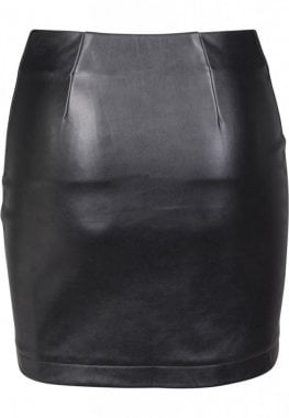 Ladies Faux Leather Zip Skirt back