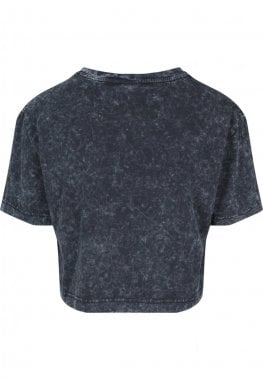 Kort dam t-shirt oversize mörkgrå