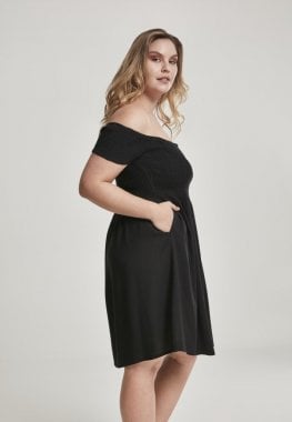Kort klänning plus size svart sida