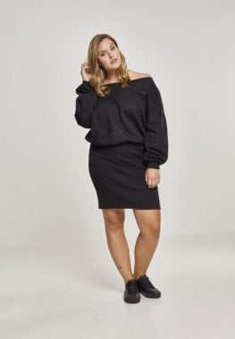 Kort sweatshirt klänning svart