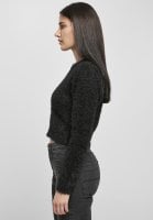 Ladies Cropped Feather Sweater 2