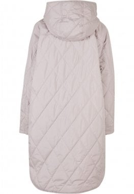 Ladies Oversized Diamond Quilted Hooded Coat 13