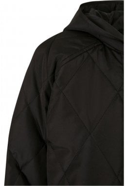 Ladies Oversized Diamond Quilted Hooded Coat 8