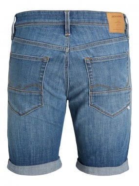 Ljusblå jeansshorts herr regular-fit 1